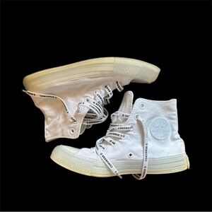 Converse White High-Top Sneakers with Canvas Upper